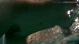 katka and barbara's big tits bounce in tight pussy pool play underwater