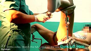 Bound Ukrainian Endures Intense Gyno Exam Bondage.