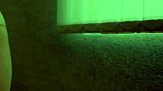 oh man girl stands pissing right in her maxi pad wetting those panties bad