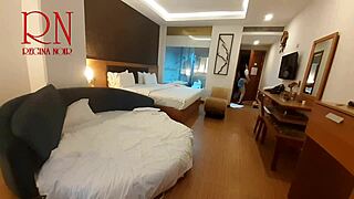 Lick her navel then dive into that beautiful slut's juicy pussy after the drink pour