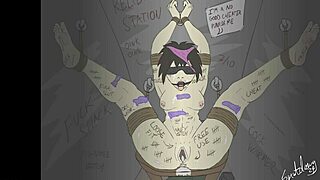 cheater gets bound feet fantasy fucked in cartoon bondage