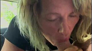 streetwalker spits bbbj cum back on dick then deepthroats public outdoor whore