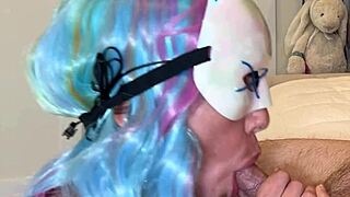 hey bad bunny, trick or treat? open wide for this candy cum mouthful and squirt on my cock!