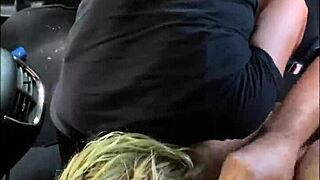 streetwalker spits bbbj cum back on dick then deepthroats public outdoor whore