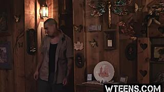 oh man that petite blonde in shower got snatched by my freaky dick deepthroat style