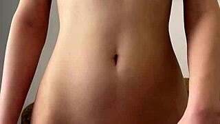 teen maiskii fingers shaved pussy with dildo till she squirts