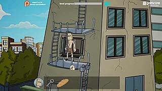 fuckerman campus parody with bbw milf tits and futanari action