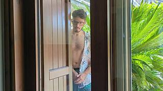 my nympho redhead neighbor invites me in for deepthroat slut fuck and cum fill 😈🍆💦