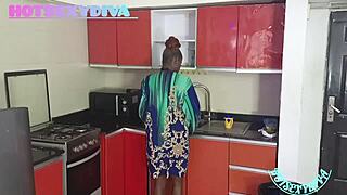 Honey too early but your sweet dick makes me squirt in kitchen doggystyle!