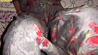 desi indian village girl moans loud as uncle fingers her juicy pussy then fucks rough on the bed squirting everywhere.