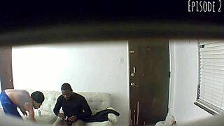 spy cam ep2 catches ebony handjob blowjob ending in cum swallow, right?