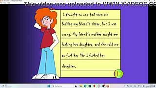 woman flashes playfully on the cozy living room couch