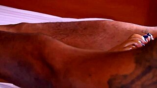 imagine pretty black feet stroking your throbbing monster cock