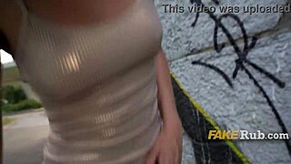 that random italian babe flashing her hot body on the street gets picked up for outdoor public european exhibitionist fucking interview