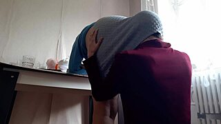 Secretary milf boss bends over desk, skirt up for long ass licking then doggystyle anal
