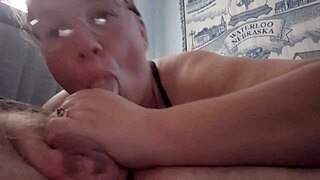 Holy shit giving head to this pierced bbw fat monster cock feels insanely sloppy good!