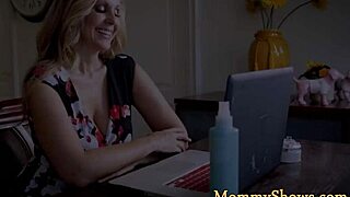 busty mature stepmom sits on young lesbian's face in hot queening scene