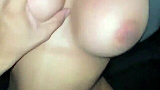 skinny girl with big tits squirts hard during intense sex play