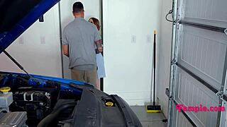 hormonal petite redhead teen distracts stepdaddy from work with rough daddy fantasy