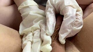 Feel My Russian Teen Nurse's Latex Gloves Massaging Your Balls!