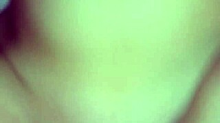 milf masturbates wildly then gets fucked and creampied inside