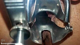 Speculum Stretches Pussy Wide Open. Extreme Close-Up Gyno Exam Reveals Depths Inside