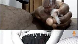 Milf Latina Webcam Whore Puttta Takes Massive Cum Tribute on Shaved Pussy Dildo Play