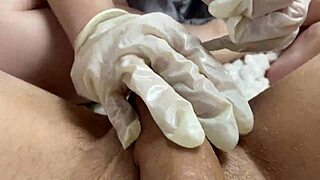 Feel My Russian Teen Nurse's Latex Gloves Massaging Your Balls!