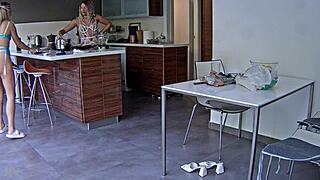 i'm spying hot asses kitchen damn!!