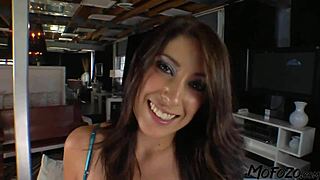 Horny brunette mother-in-law deepthroats big cock for sloppy facial orgasm finish