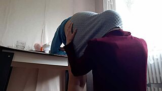 Secretary milf boss bends over desk, skirt up for long ass licking then doggystyle anal