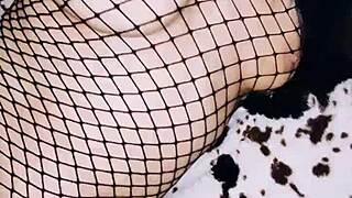 Wife dresses as prostitute in stockings roleplay for homemade pov fun 😈👠