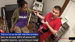 lotus lain spreads for patient's pov in humiliating latex exam