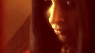 beautiful indian milf brunette lays down dancing solo amateur style