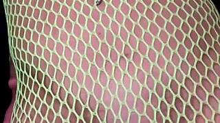 Nadia diamo shakes her sexy latina petite ass in fishnets slow motion twerk compilation