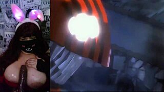 Hot BBW Milf Mommy's Huge Natural Tits Out Watching Hentai Webcam