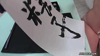 Japanese renka shimizu slurps cock in uncensored lingerie blowjob