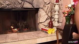 i crave this huge tits blonde gilf cala giving strap-on to bushy teen pussy