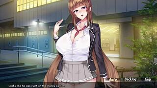 Old man teased by schoolgirl's big tits and ass in hentai black book?