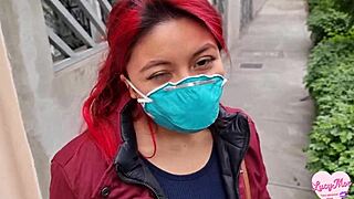 hot redhead babe's big ass destroyed doggystyle in cheap hotel rough fuck!