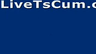 hot shemale blasts massive self facial cumshot straight into her own mouth