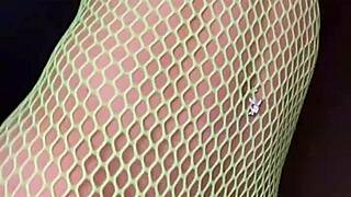 Nadia diamo shakes her sexy latina petite ass in fishnets slow motion twerk compilation