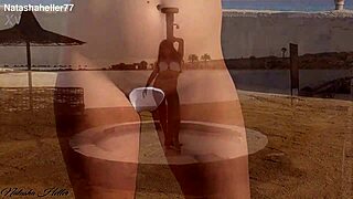 i flash my bare pussy no panties on crowded public beach