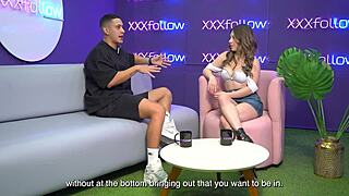 hot interview turns into wild threesome with latina milf maxx betancur kissing frenzy