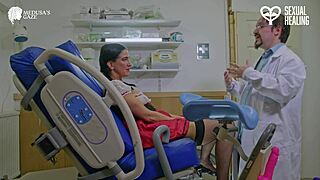 Barmaid's pussy gets eaten fingered and fucked by doctor Gaze