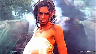 Lucky guy licks blonde cunt waterfall gets tit handjob