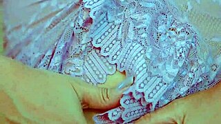 Gorgeous brunette teen babe slips into baby doll showing off her tight pinkest features