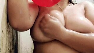 Whoa, look at this sensual Filipina teasing her huge natural tits so close up!