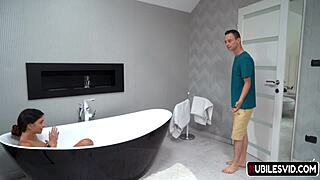 little princess ohana steps out of the bath and gets dirty fingering her pussy sucking monster cock riding deepthroating doggystyle with big tits big ass petite blonde