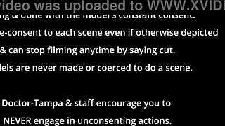 lotus lain spreads for patient's pov in humiliating latex exam